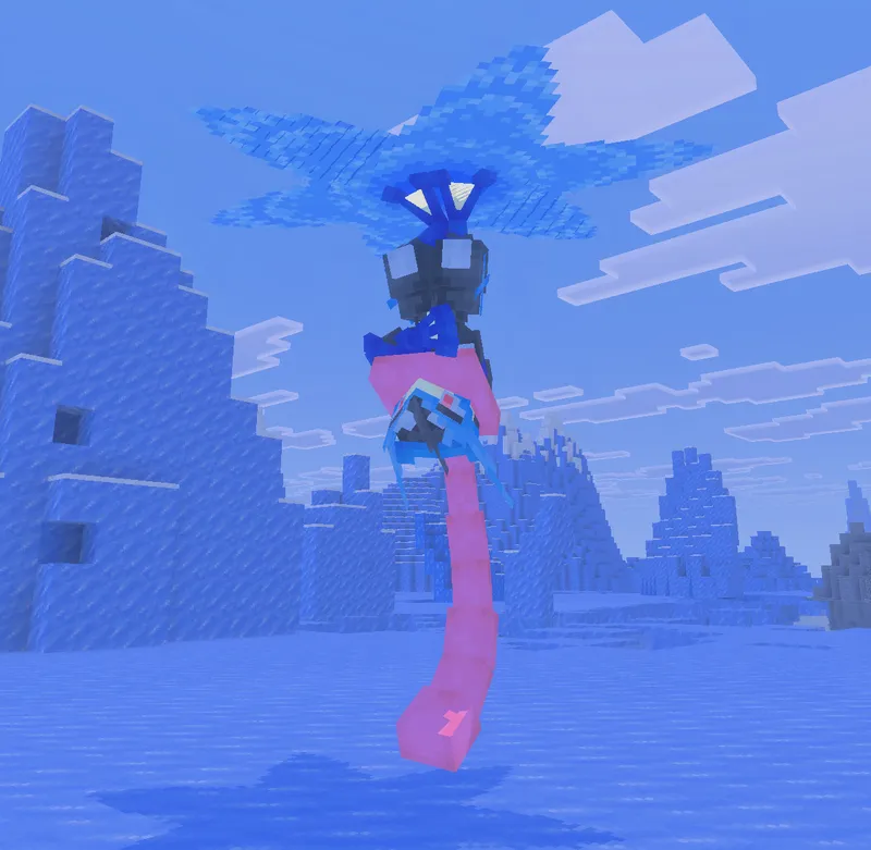 Mega Greninja na neve